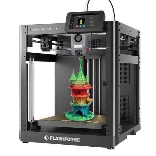 Flashforge Adventurer 5M 3D Printer, Fully Auto Leveling & 600Mm/S High Speed Printing, Black FLASHFORGE