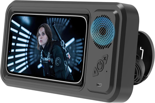 Wireless Bluetooth Speaker for Bathroom , Shower Phone Holder Speaker , Waterproof 360 Rotation Viewable Shower Phone Case Speakers for Bathroom Wall Mirro Compatible with Iphone, Galaxy(Black)