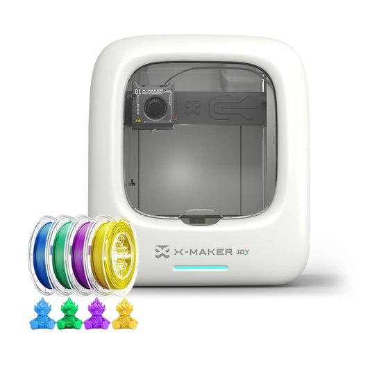 X-Maker Joy 3D Printer for Kids Beginner 3D Printing Machine with 4 PLA Filament Set Support Wi-Fi & App Control One-Click Printing 15+ Mini 3D Design Module