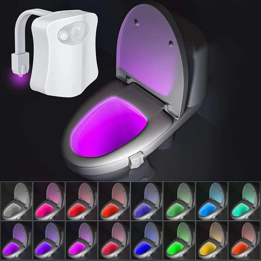 16 Colors Night Light Toilet Night Light, Automatic Motion Sensor, Gift, Home Décor Light Bathroom!