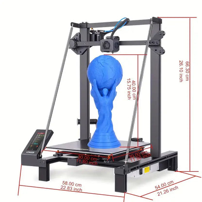 Longer LK5 PRO 3D Printer, 90% Pre-Assembled, Large-Format 3D Printer with 4.3-Inch Touchscreen, Silent Motherboard, Large Print Size 11.8"X11.8"X15.7", Fully Open Source, Large Size 3D Printer