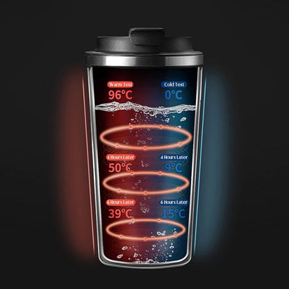 Innotech Double Wall Stainless Steel Smart Temperature Display Coffee, Tea, Hot Drinks Mug/Bottle/Cup with Led Temperature Display on Lid