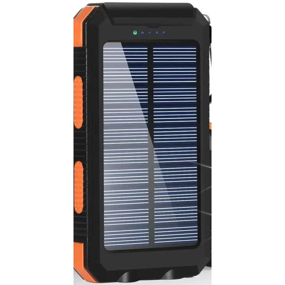 Portable Solar Power Bank with LED Light