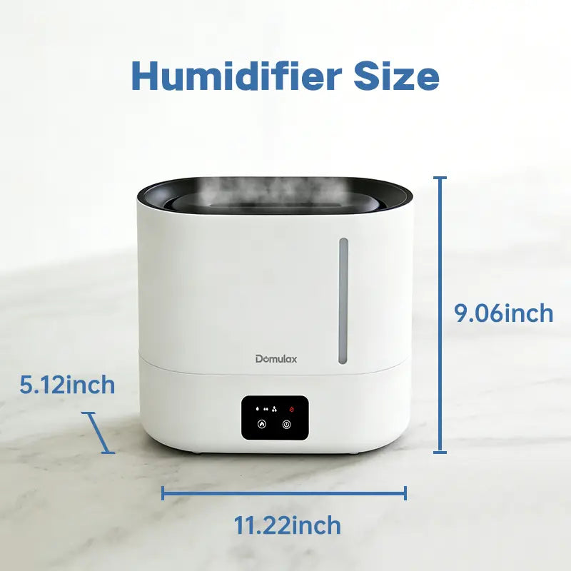 4L Top Fill Cool Mist Humidifier,Simulated Flame Essential Oil for Large Room for Baby,Fireplace Long Run Time,Auto Shut-Off 2-In-1 Purifier 10H Runtime 35 Db Quiet Supersized Easy to Clean & Fill, Humidifier for Dry Air Relief,White
