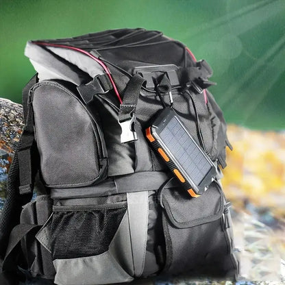 Portable Solar Power Bank with LED Light